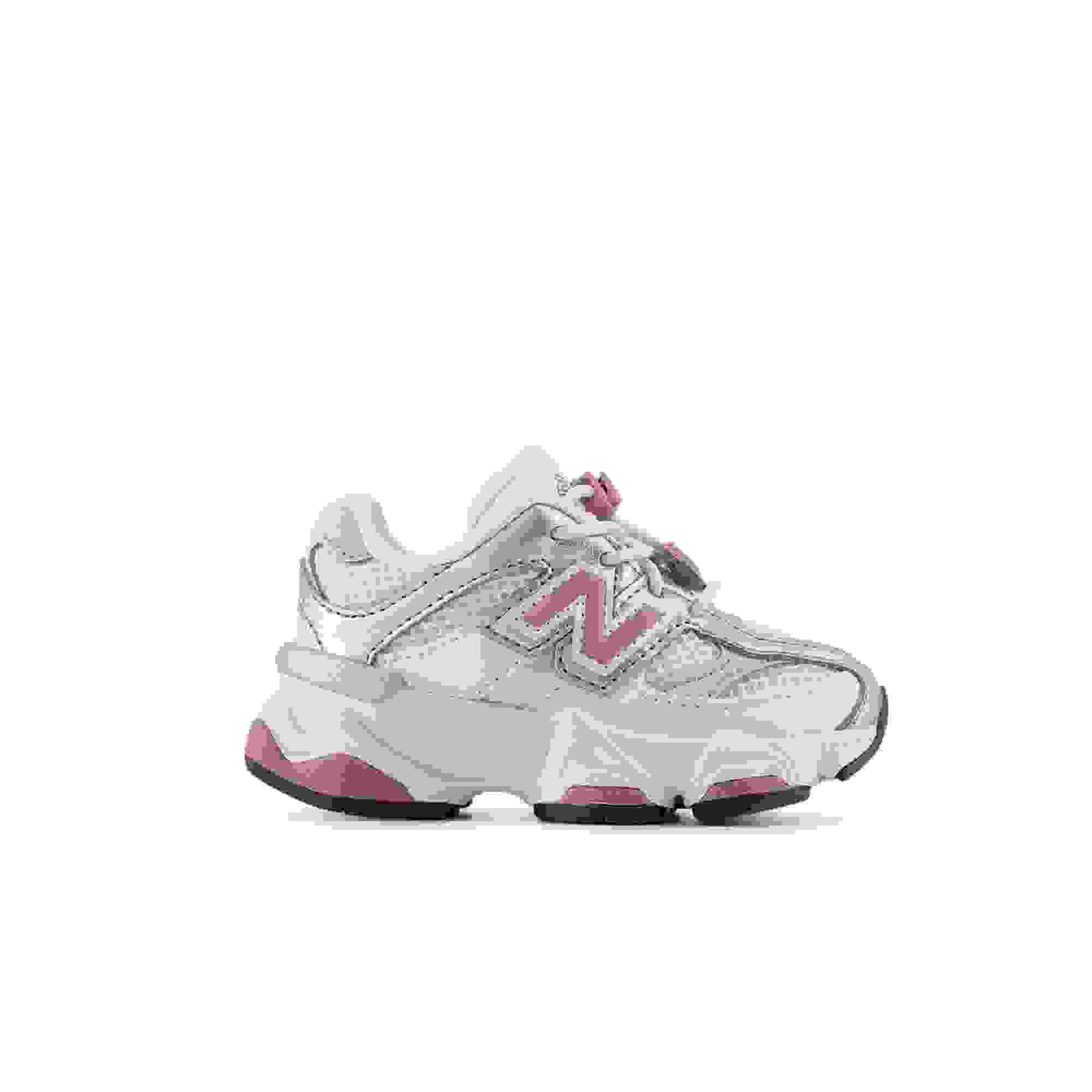 New Balance 9060 Toddler Girls' "Silver/Pink" Shoe